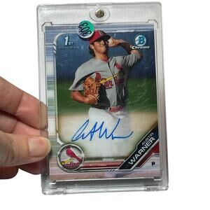 2019 Austin Warner 1st Bowman Chrome Prospects Autos #CPA-AW Cardinals